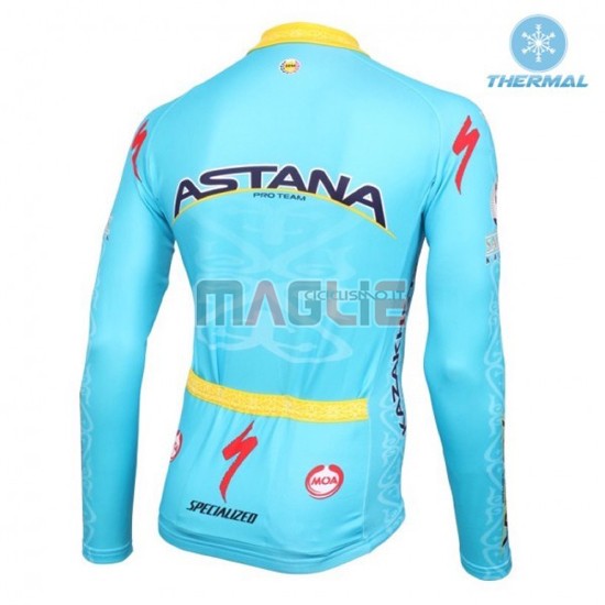 Maglia Astana manica lunga 2016 azzurro e giallo - Clicca l'immagine per chiudere